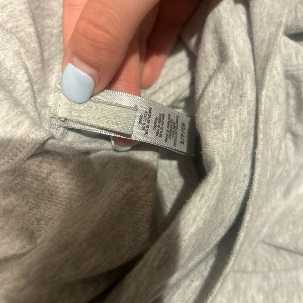 SKIMS cotton jersey foldover pants Heather gray size small - Picture 3 of 3